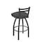 Holland Bar Stool Co 25" Low Back Swivel Counter Stool, Pewter Finish, Canter Storm Seat 41125PW004 - alternate 3